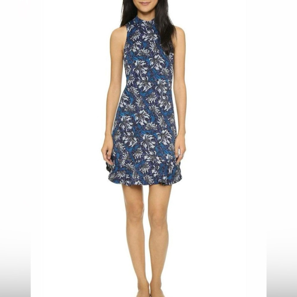 Rebecca Taylor Navy Floral Mini Dress